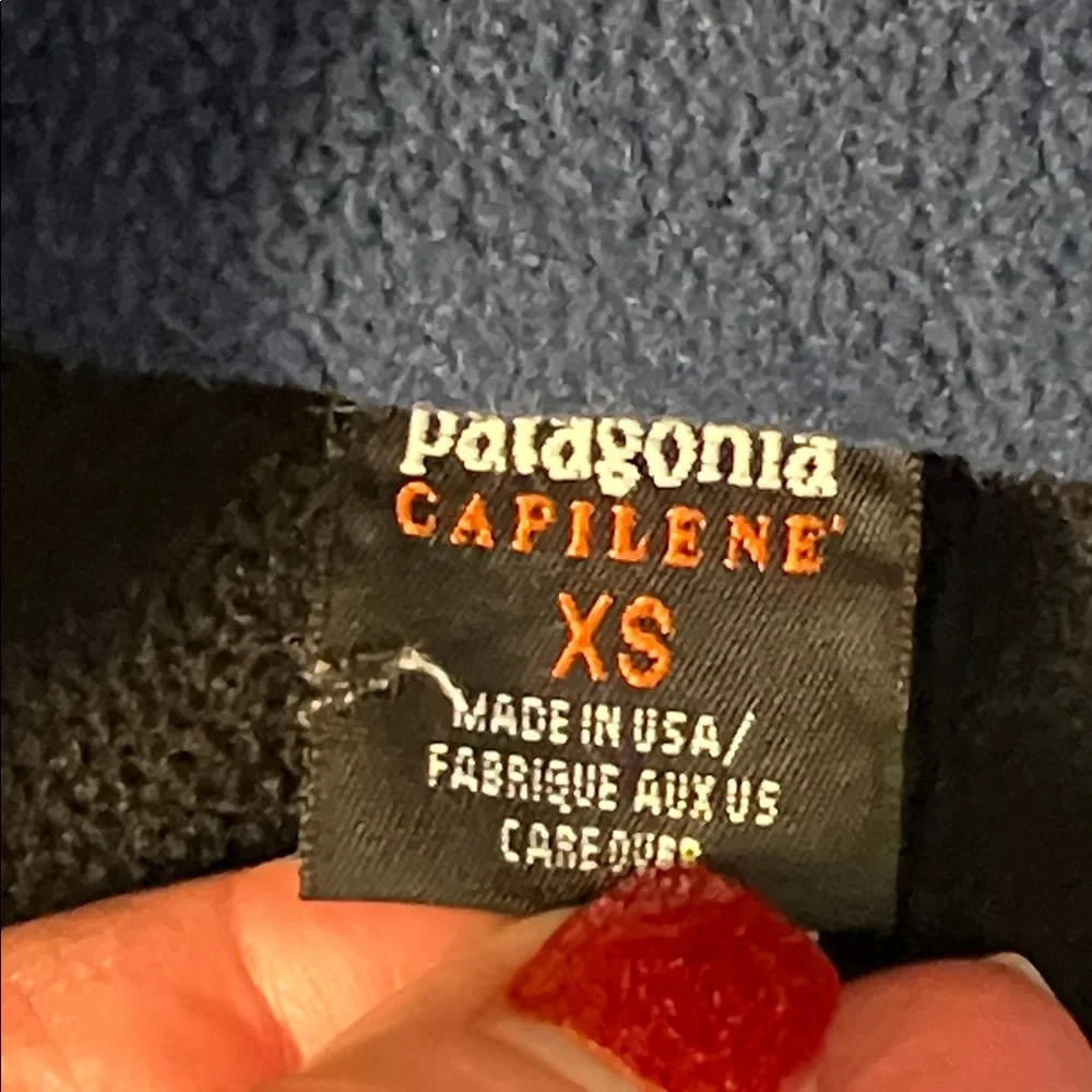 Patagonia Men's Vintage 90s USA Capilene 1/4 Zip Fleece Pullover Sweatshirt XS
